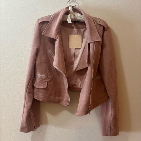 Kittenish Blush Faux Suede Like Jacket-NWT - Picture 4 of 11